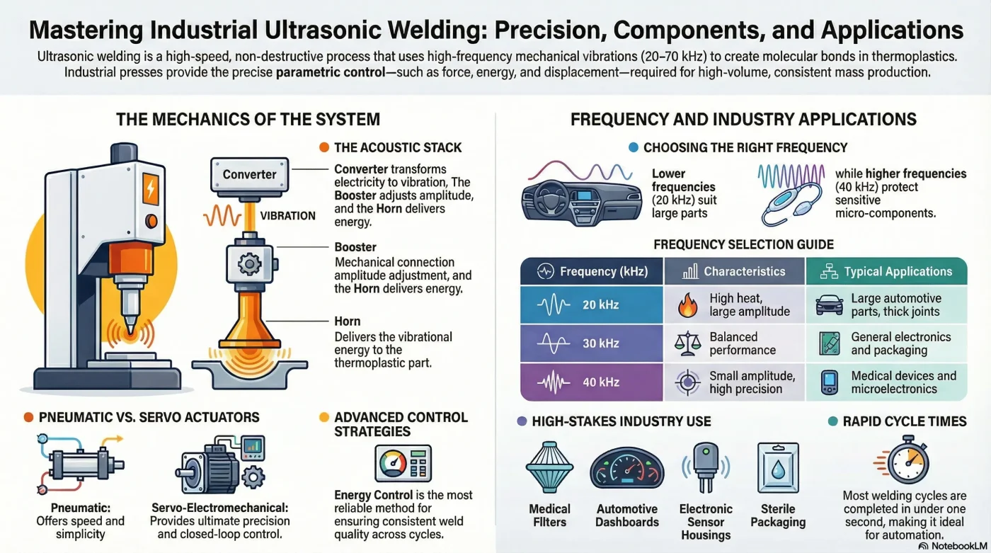 Ultrasonic welding press machine